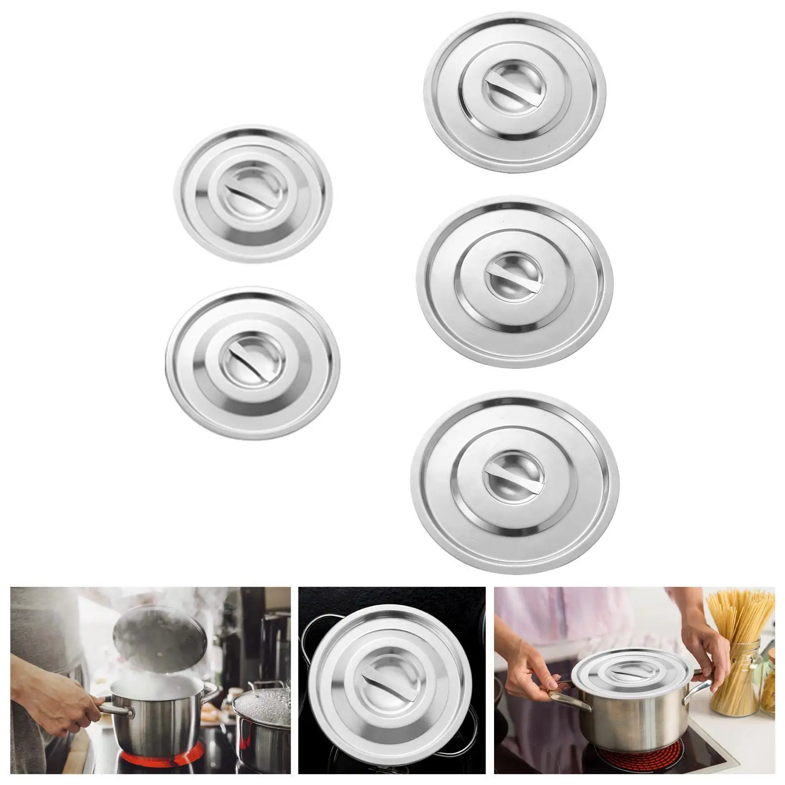 

Round Pot Cover Replacement Professional Stockpot Lid for Skillets Pots Pans