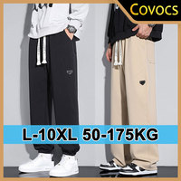10XL Casual Pants Men's Spring Summer Loose Trousers Fat Plus Size Male Tight Leg Pants Straight Leg Trousers Hip Hop Sweatpants