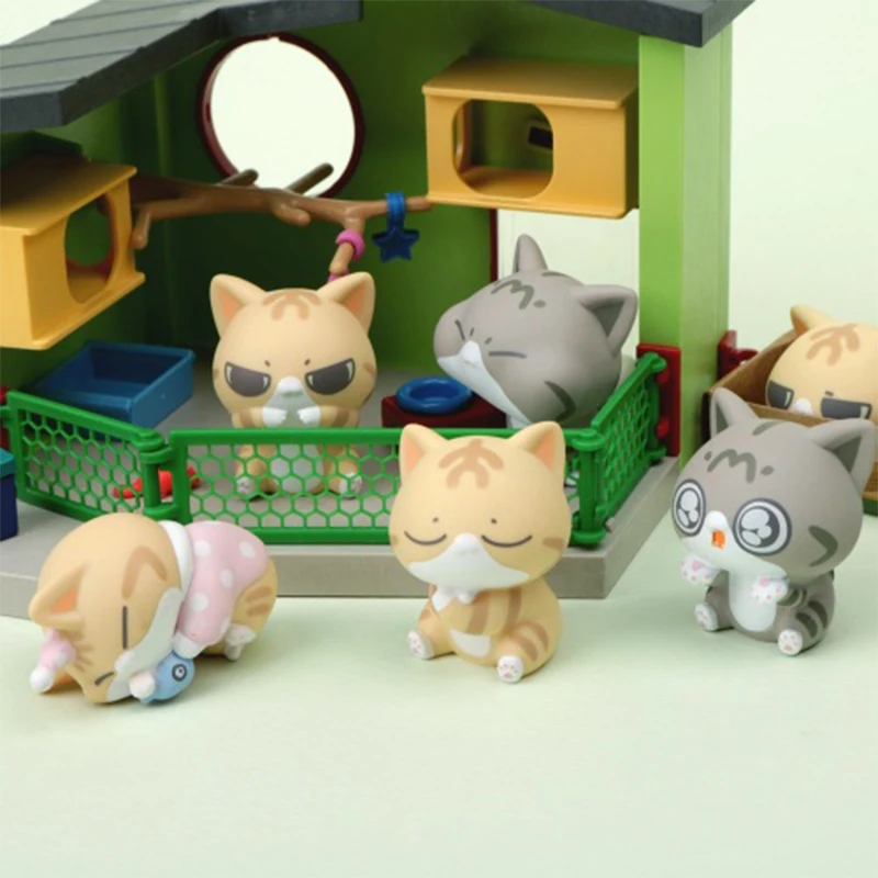 Original 아리랑은고양이들 Figurines Popular Brand Cute Kitten Figure Kawaii Cat Blind Box Collection Toy Kitty Figure Girl Birthday Gift