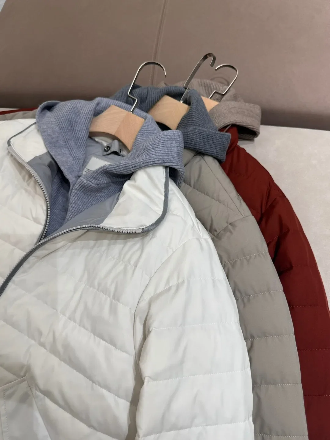 Veste à capuche en duvet d'oie pour femme, manteau à manches longues, décontracté, hiver, B * C