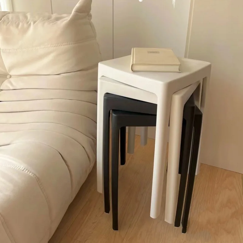 

Thickened Stackable Square Bench Modern Simple High Bench