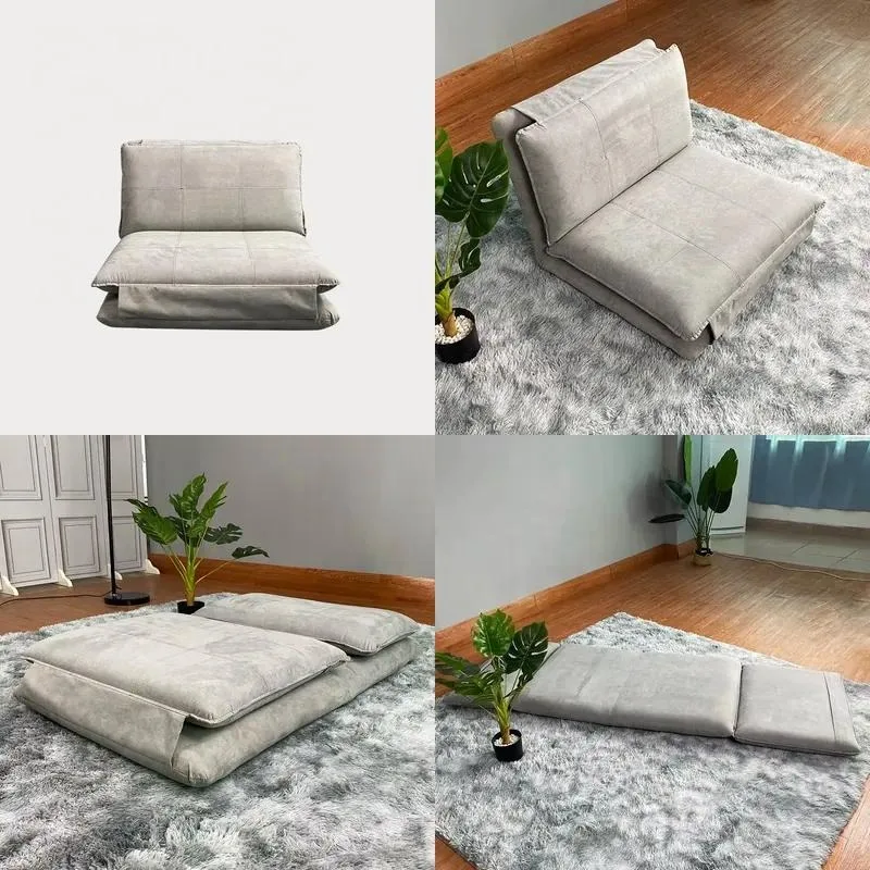 Modern Fabric Folding Sofa Bed Small Single Seat American Style Living Room Furniture
