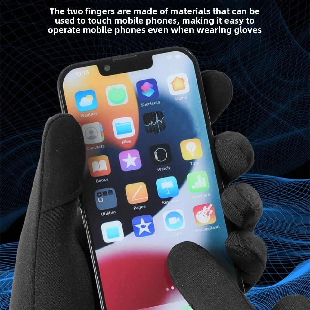 

Touch Screen Winter Cycling Gloves Anti Loss Lock Buckle Thick Cycling Gloves Windproof Wear-resistant Warm Outdoor Gloves