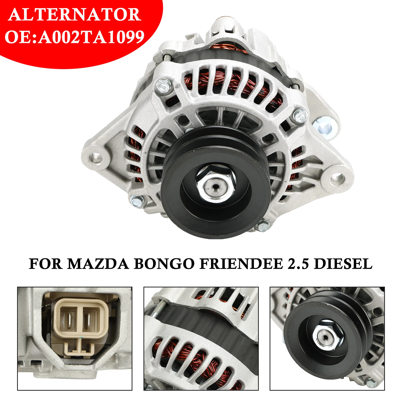 Artudatech Alternator A002TA1099 For Mazda Bongo Friendee 2.5L Diesel 1991-2004 Car Accessories