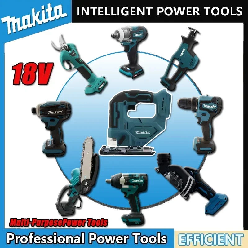 

New Makita Brushless Cordless Electric Impact Hammer Drill Angle Grinder Electric Circular Saw Combo Kits Power for 18v Battery