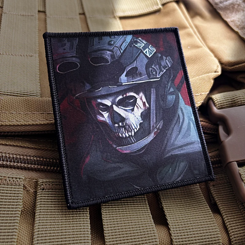 Call of Duty Ghost Tactical Patch Game Morale Badge Soldier Hook & Loop Printing Patches for Clothing Military Backpack Sticker — zdjęcie 5
