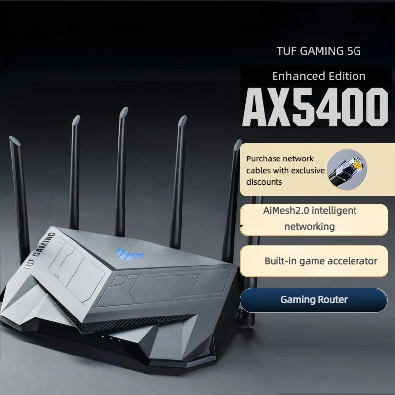 Asus TUF AX5400 Full Gigabit Esports Gaming Router Three Terminal Game Acceleration/Router Home Gigabit High Speed WiFi6 5400M