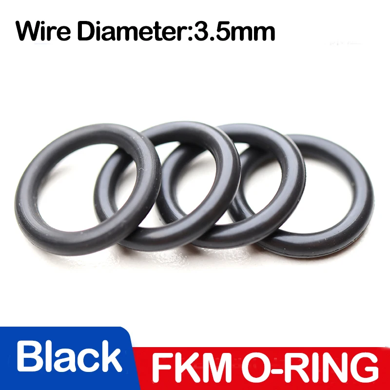 CS 3.5mm,Black FKM O Ring Seal,High temperature and Corrosion Resistance ,Fluorine Rubber O-Rings Outer diameter 10-1000mm