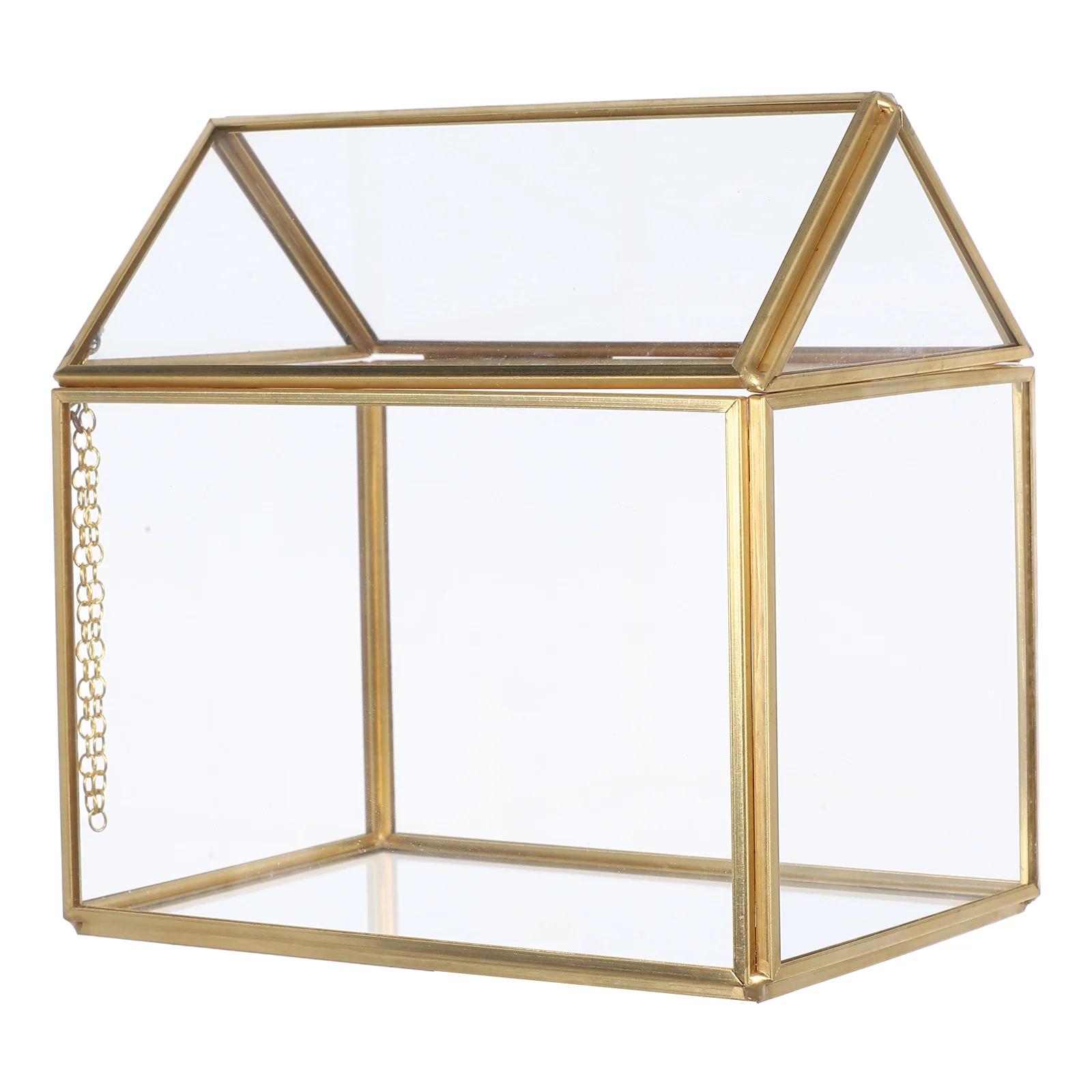 

Handmade Glass Planter Terrarium Indoor Tabletop Greenhouse Succulent Cacti Container with Lid Geometric Mini Glass