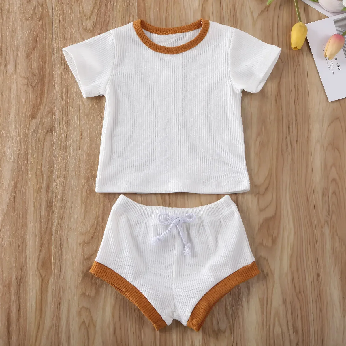 Baby Clothes Set 2Pcs Short Sleeve Top Shorts Suit Summer Outfit 0-3Y