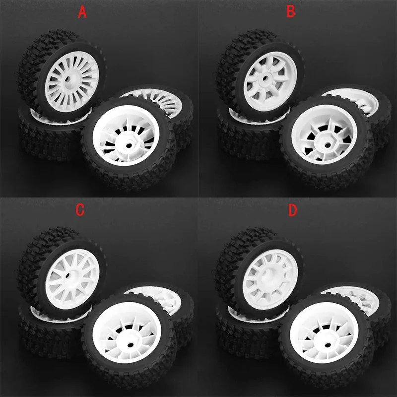 4 neumáticos de carretera de alta velocidad de 60 mm para MJX Hyper Go, neumáticos de goma suave con rueda para coche de turismo RC 1/14, piezas de mejora de bajo desgaste