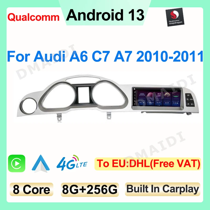 

Qualcomm Android13 GPS Navigation 8 Core For Audi A6 C6 A7 2010-2011 Radio Multimedia Player Stereo Video CarPlay WiFi 4G