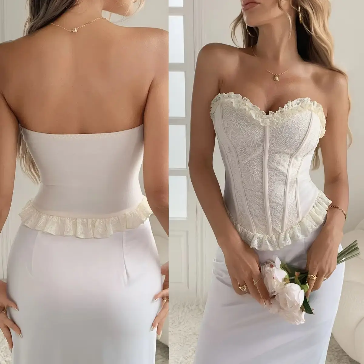 

Корсет без бретелек, укороченный топ, тонкий ажурный камзол, сексуальный женский абрикосовый кружевной топ на бретелях, вечерняя одежда, Rave, бюстье, жилет