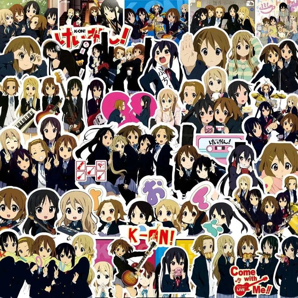 75Pcs Cartoon Anime K-ON Light Sound Girl Graffiti Stickers Waterproof Stickers Diy Decals Laptop Phone Case Cool Sticker