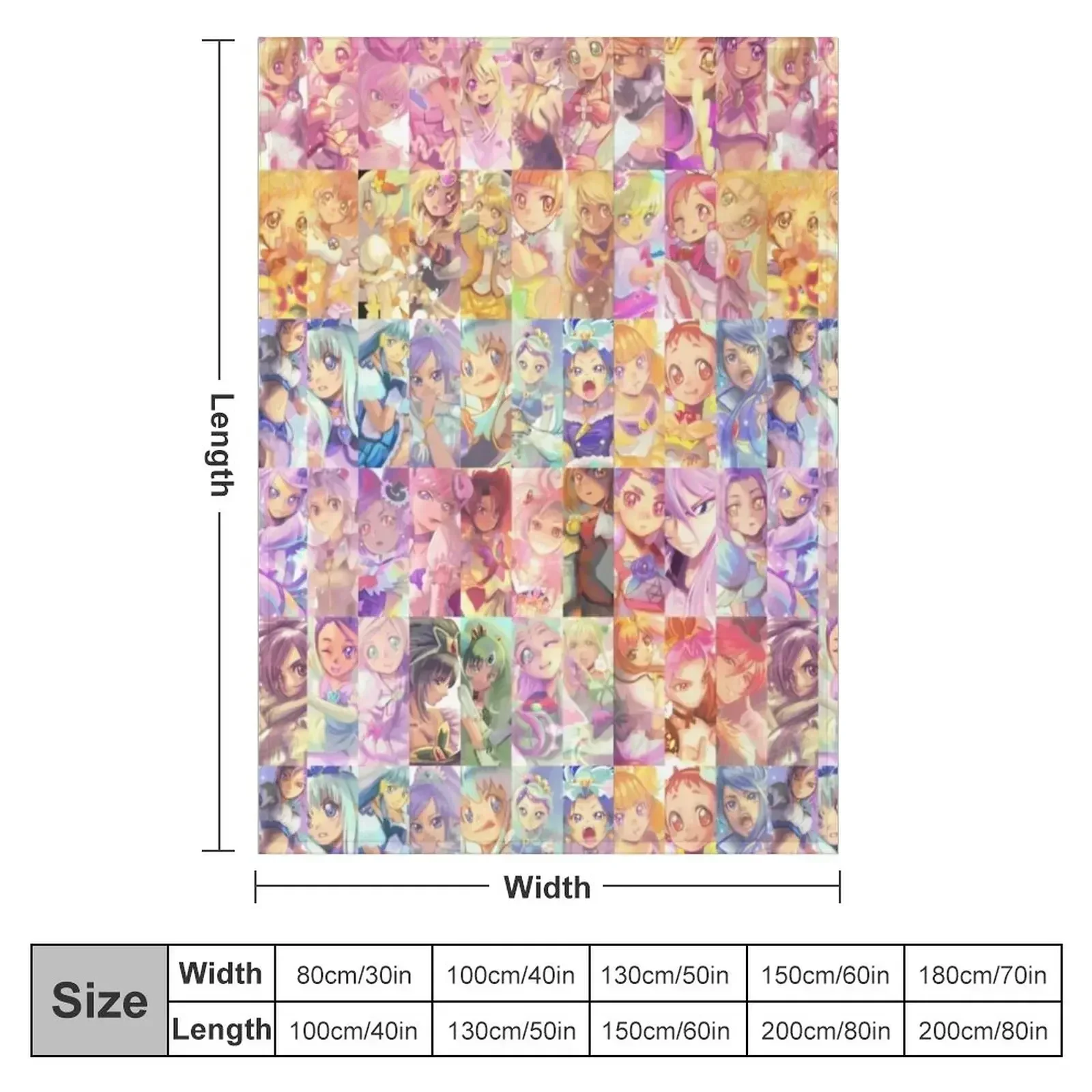 Precure All Stars - New Stage - Mirai No Tomodachi Throw Blanket warm for winter Baby funny gift Giant Sofa Blankets