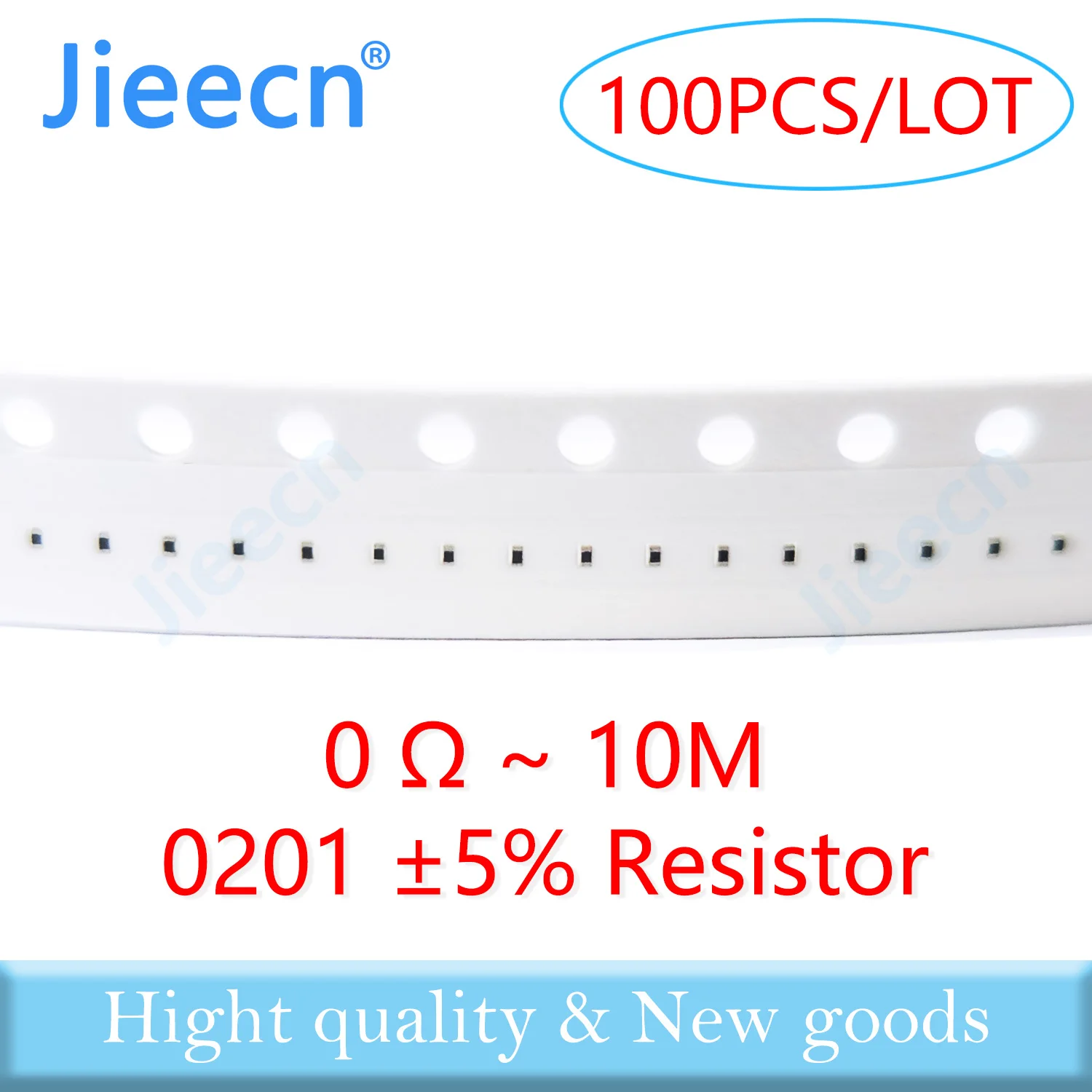 Jieecn 100pcs 0201 J 5% SMD Resistor 0R-10M 1/20W 0 1 10 100 150 220 330 ohm 1K 2.2K 4.7K 10K 100K 1R 10R 100R 150R 220R 330R