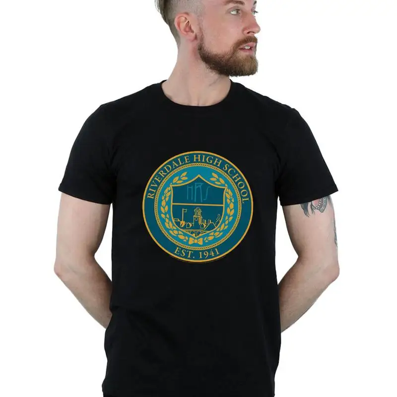 Мужская футболка с гербом средней школы Riverdale Мужская футболка с гербом средней школы Riverdale