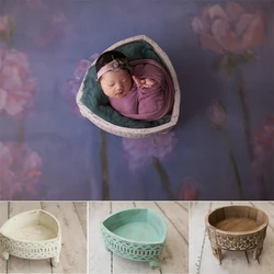 Wooden Newborn Photography Props Vintage Style Baby Posing Container Creative Modeling Baby Frame Studio Background Accessories