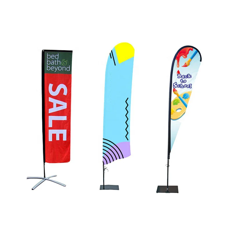 Knife flag Outdoor beach flag Water filling base Aluminum alloy bunting, advertising flag Flagpole display shelf