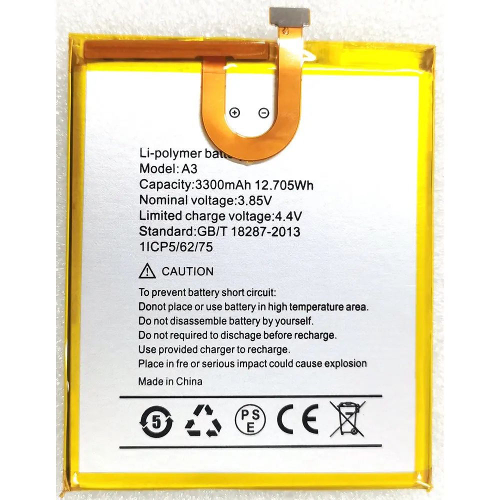 

3.85V 3300mAh UMI Umidigi A3 Rechargeable Li-ion Polymer Mobile Phone Battery