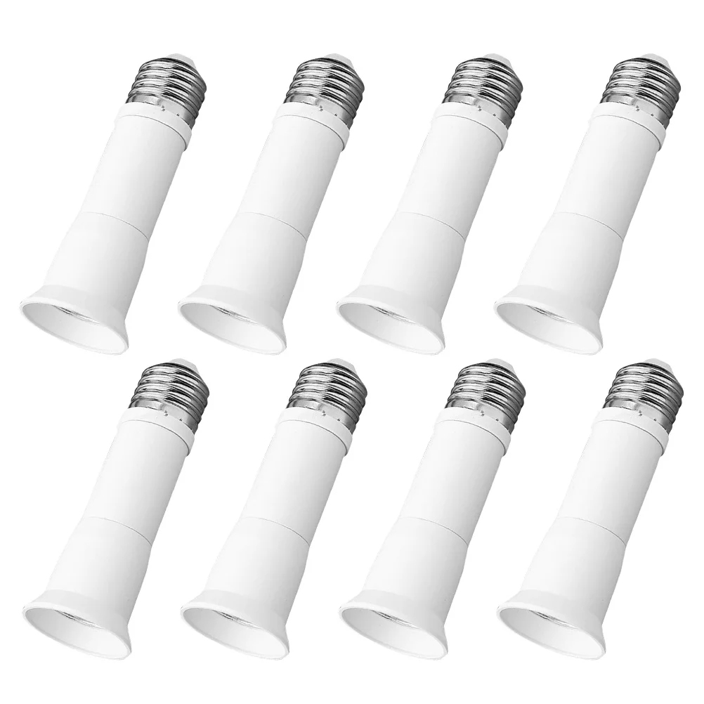 

8Pcs E27 to E27 Converter Extendable Light Socket for Multiscene Applications Home Office Bulb Holder Bulb Socket Adapter