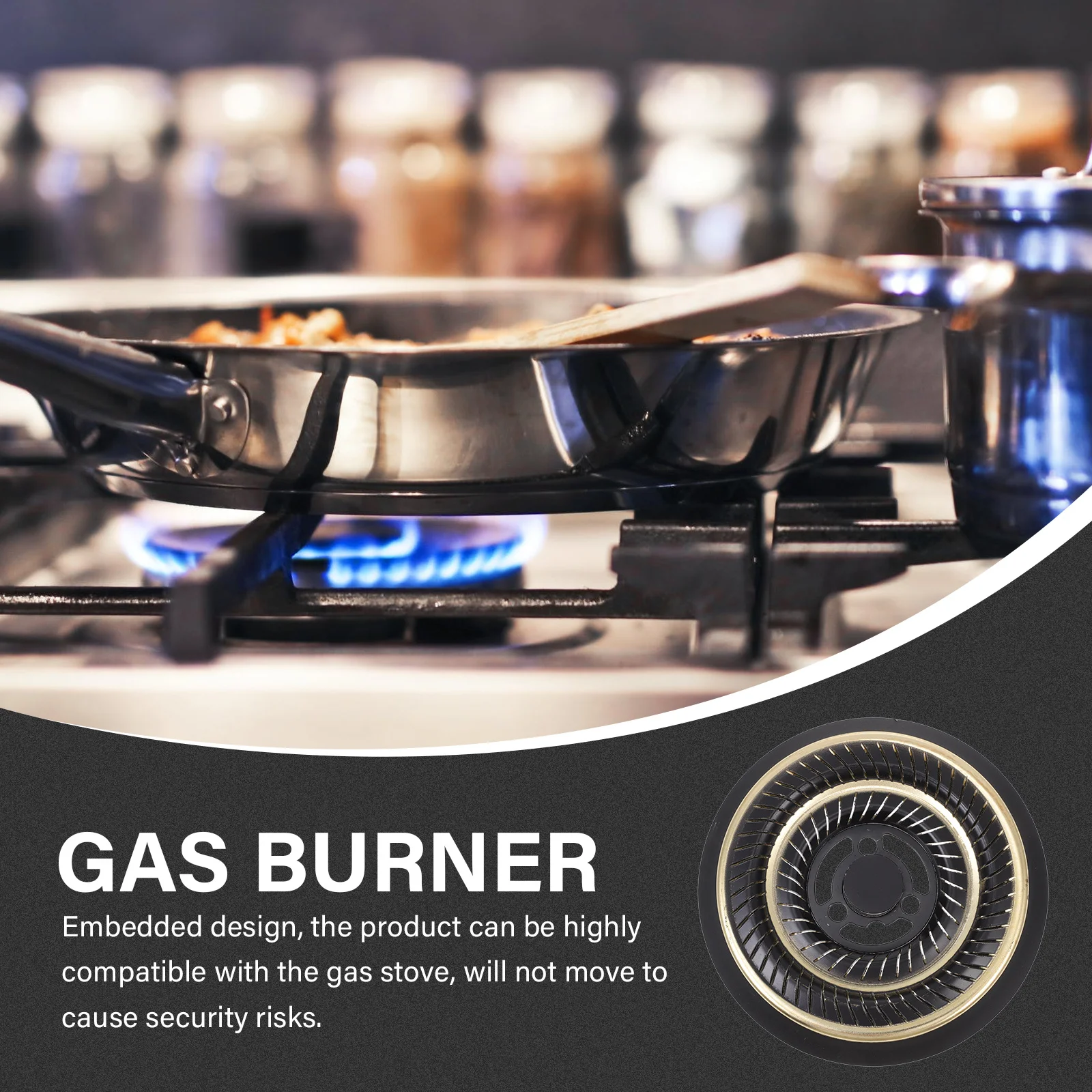 

1Pcs Flame Distributor Gas Stove Premium Cooking Burner Strong Combustion System for Household Hotel Kitchen Supply