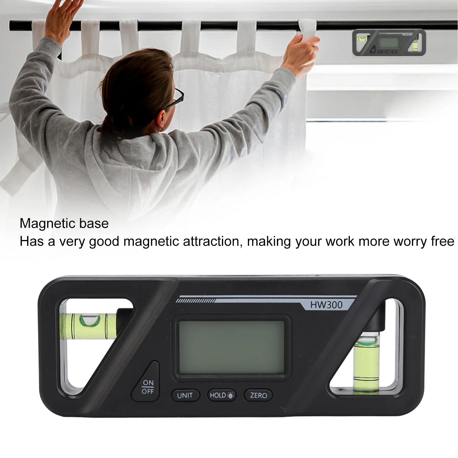 Digital Inclinometer Digital Inclinometer Plastic ABS Magnetic Base Level Angle Measuring Gauge for Timber Processing Car Repair