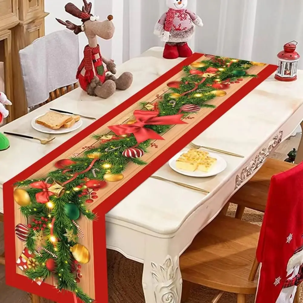 New Year Christmas Table Runner Navidad Gift Flag Cover Christmas Table Flag Xmas Party Merry Christmas Decorations