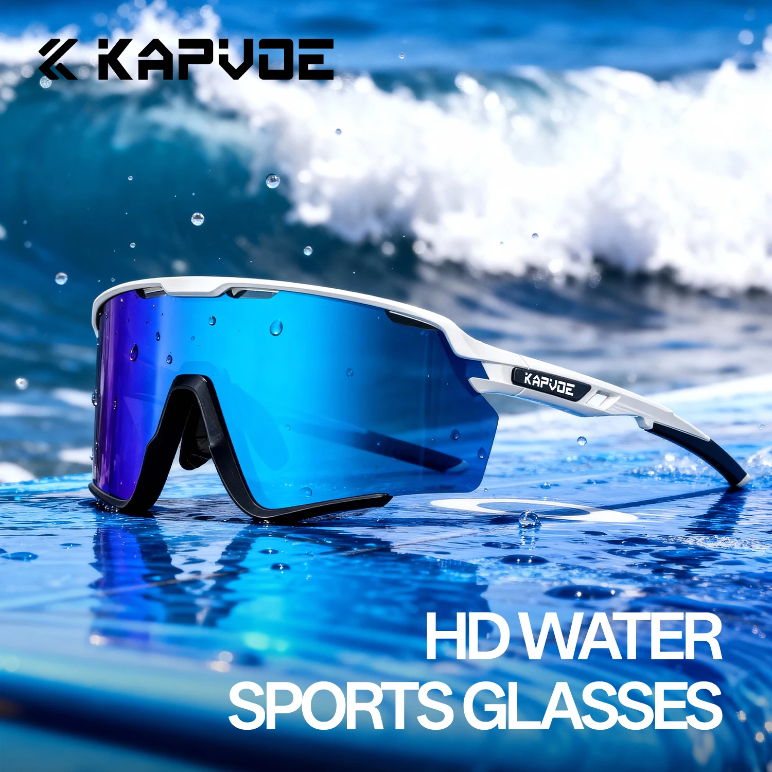 

KAPVOE Polarized Fishing Sunglasses Sports Cycling Hiking and Driving Glasses Outdoor Surfing Stylish Sand Resistance Sunglasses