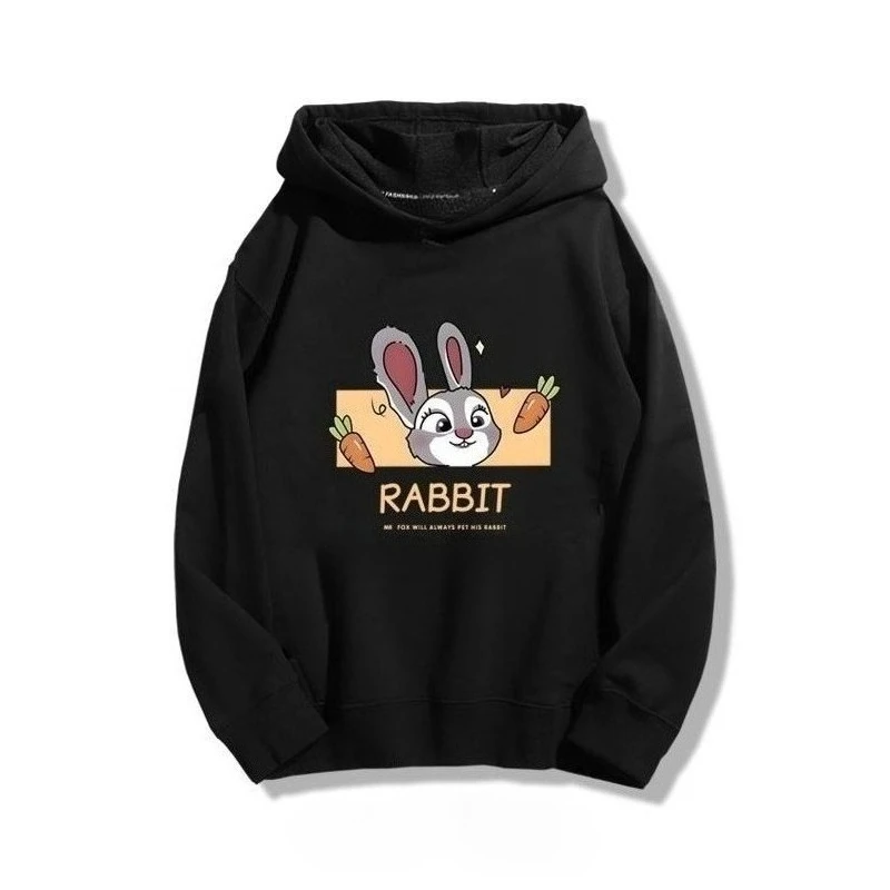 سويت شيرت بقلنسوة أرنب جودي فوكس نيك أنيمي فضفاض مناسب للرجال والنساء للخريف والشتاء في الهواء الطلق أفضل اختيار معطف #3