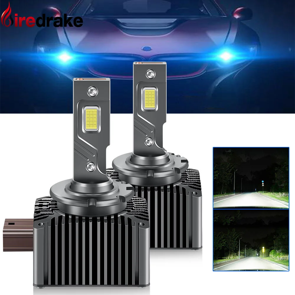 

Firedracke Led Headlight Bulbs D1S D2S D3S D4S LED Canbus Headlight 120W 40000LM D Series Turbo LED Headlamp Auto Light 32V