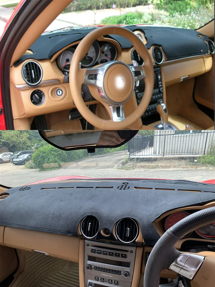 For Porsche Cayman Boxster R S 987C 2005-2012 Car Dashboard Mat Accsesories Anti-reflective Anti-slip Anti-dirty Pad Ornaments