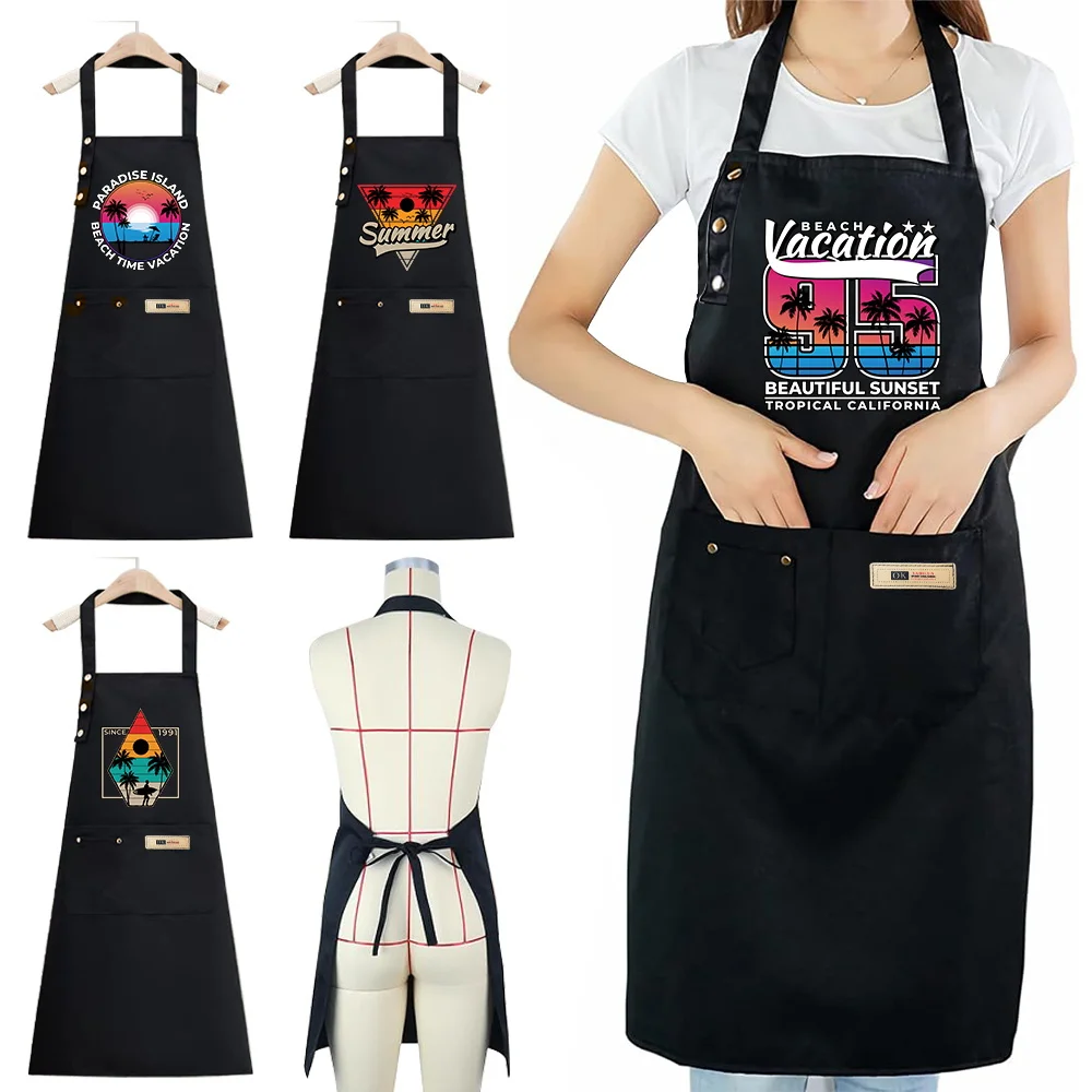 

Apron Cooking, Baking, and DIY Projects,Duty, Stain-Resistant,Waterproof Adjustable Straps Multiple Pockets holiday Serise