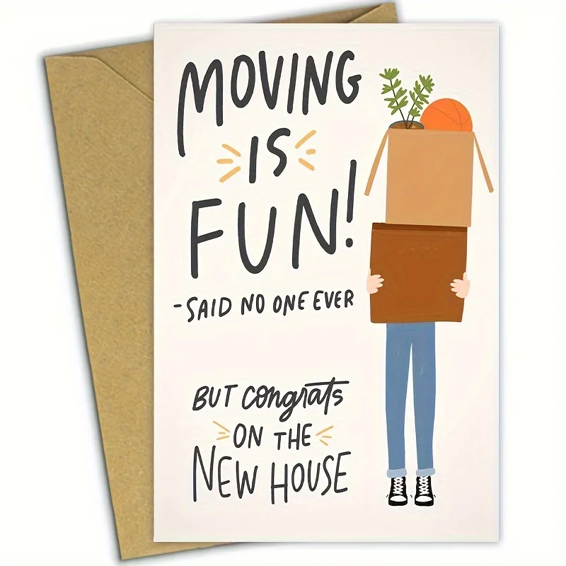 1PC Funny New House Warming Card \