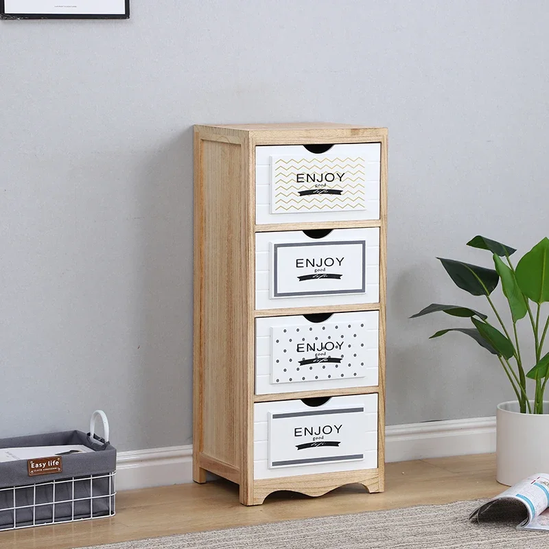 Modern Simplicity Solid Wood Storage Cabinet Multi-layer Drawers for Light Luxury Home Organization Easy to Clean