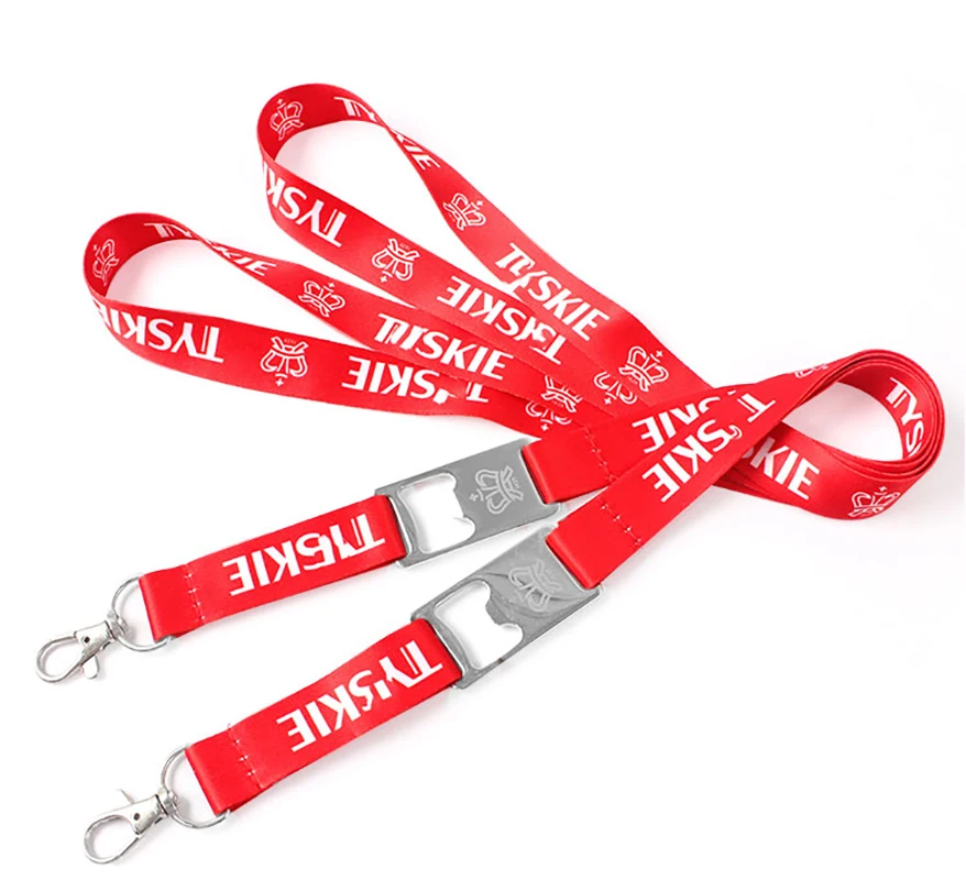 High Quality Cheap Custom Round Nylon Neck Strap Dye Sublimation Printing Cute Cartoon Character Lanyard with Metal Clip