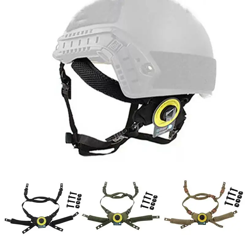 

Safety Hat Dial Suspension System Chin Strap Universal Comfort Safety Hat Accessory Replacement With Bolts And Screws Airsoft