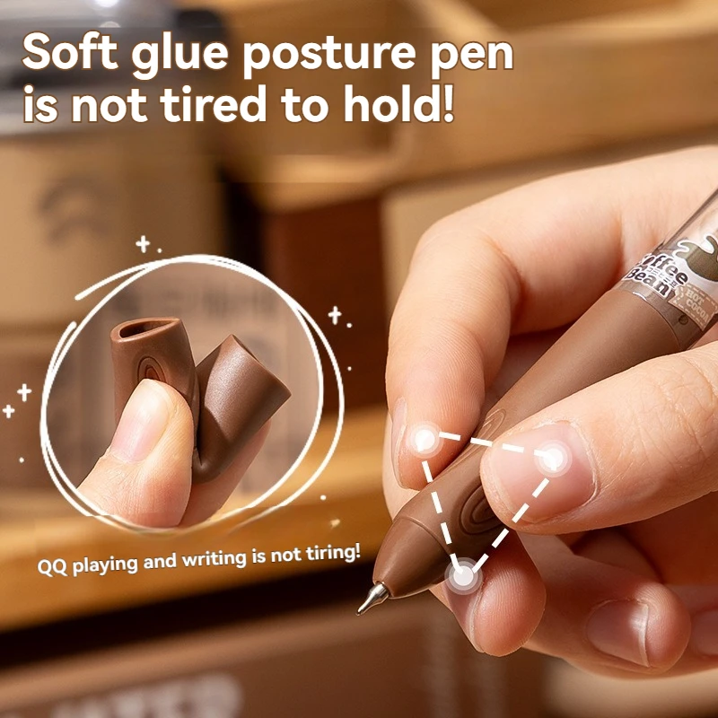 4 قطعة قلم جل الصحافة فرشاة محايدة سؤال قلم الماء الأسود عالية الجمال Ins الرياح قلم توقيع لطيف التجفيف السريع قابل للمسح #3