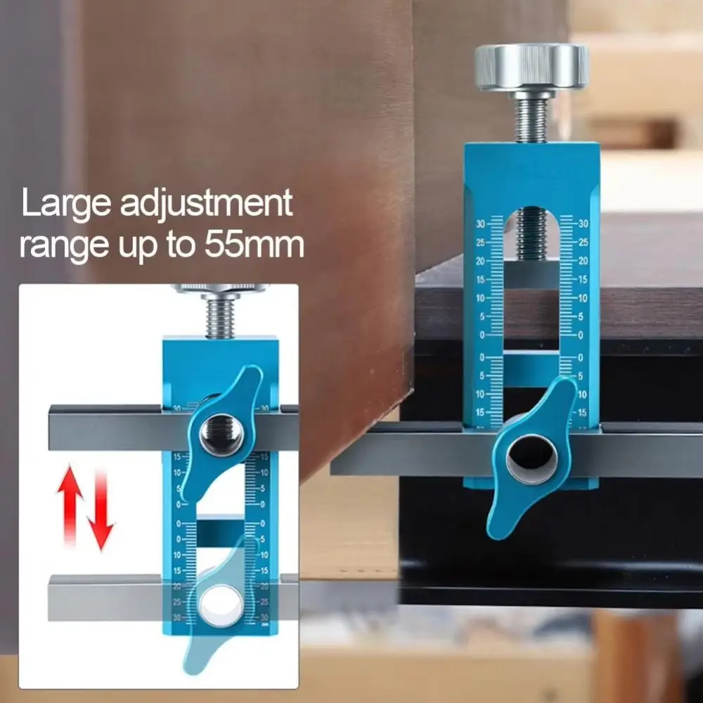 

Многофункциональный позиционер для установки дверей шкафов 2-в-1: быстрое позиционирование, алюминиевый сплав, выдвижной механизм, пробивной монтажный шаблон, экономия трудозатрат