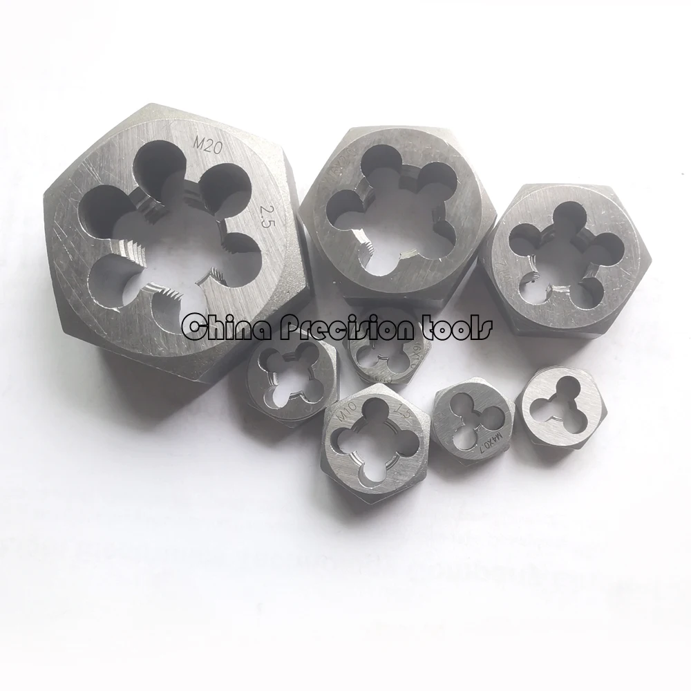 Right hand Metric thread hexagon die nuts hex cutting threads screw hexagonal dies nut M3 M4 M5 M6 M8 M10 M12 M14 M16 M18 M20