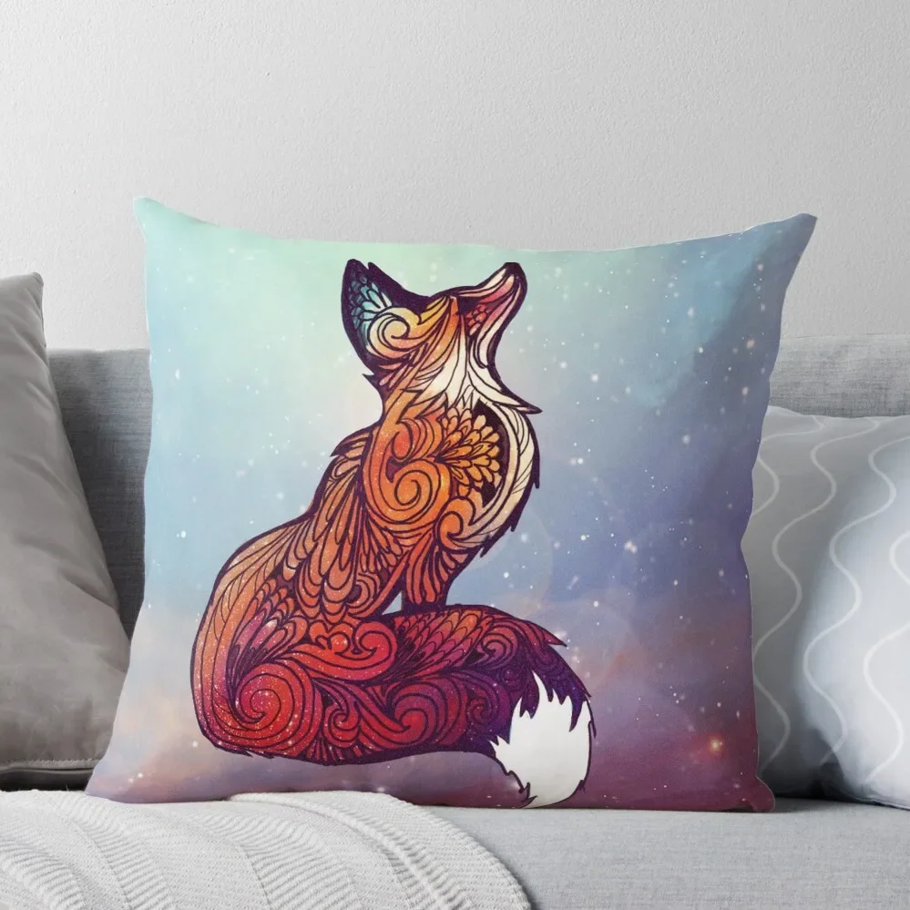 

Space Fox Throw Pillow Luxury Living Room Decorative Cushions christmas pillow case Sofa Cushion Cover Throw Pillow