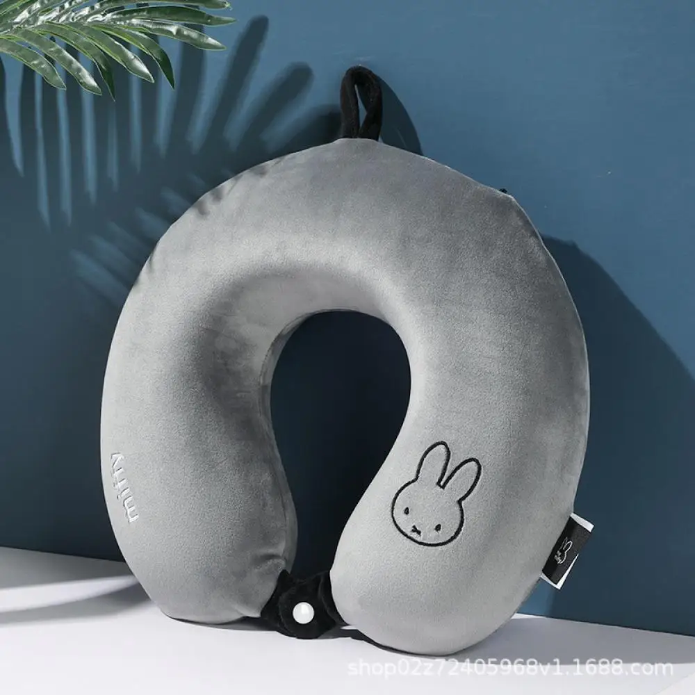 

U-образная подушка Miffy Rabbit, милая аниме-мультяшная креативная простая мультистильная защита шеи, U-образная подушка с кавайным принтом, подарок