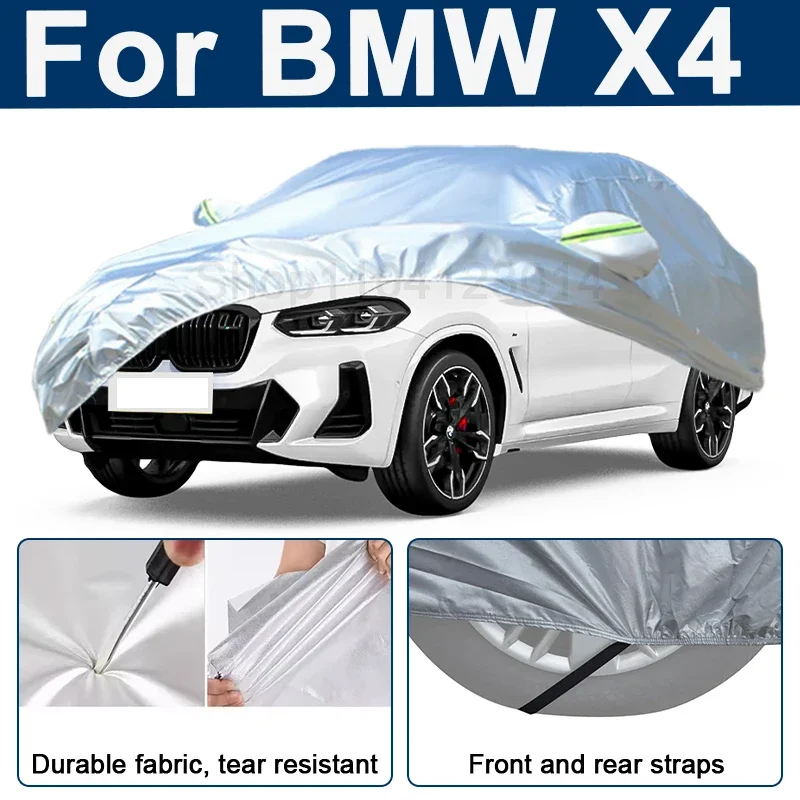 

Outdoor Full Car Cover For BMW X4 with Reflective Strips Waterproof Snowproof Dustproof UV Protection Auto Accessories