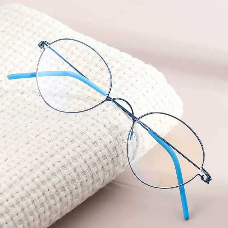 

Retro Handmade No Screw Oval Men Optical Designer Denmark Prescription Sunglasses for Women Blue Light Frame Ultra-light Eyewear