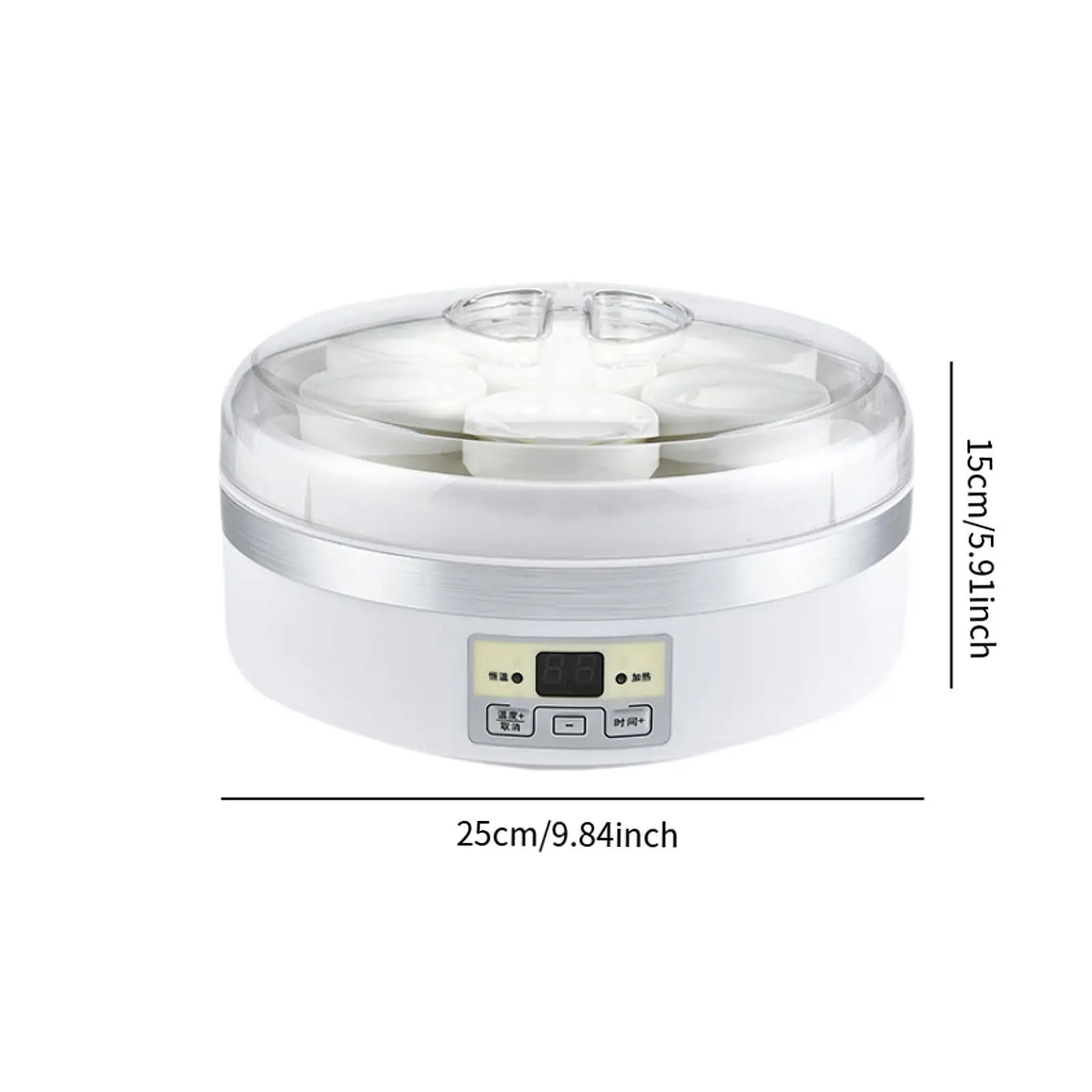 Home Yogurt Fermenter Machine Large Volume Stainless Steel Electric Yogurt Maker with Timer for Family Kitchen