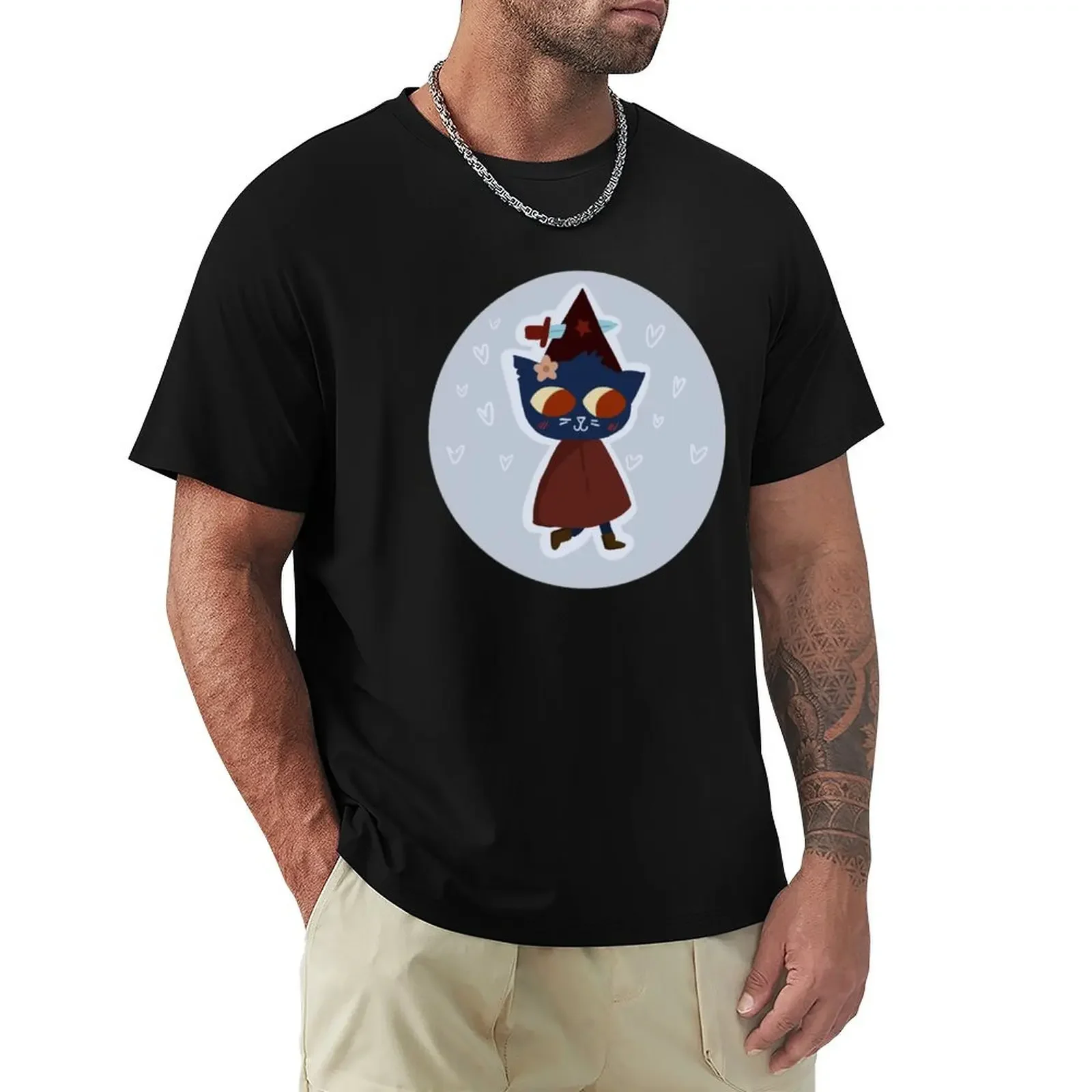 witchdagger mae borowski night in the woods with flower and witch hat & costume T-Shirt new edition plus sizes men t shirt