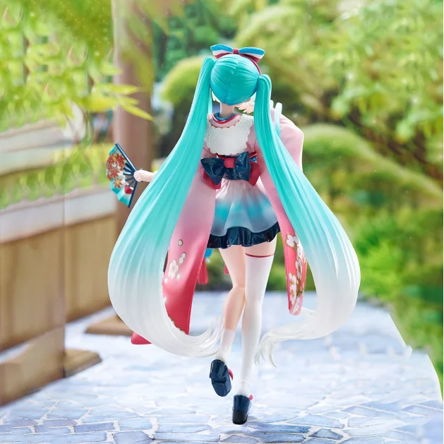 Original Echte Vocaloid Hatsune Miku Tenitol Neo Tokyo Serie Kimono 20cm Sammlerfiguren Spielzeug Geschenke – Detail 9