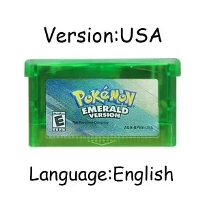 GBA Game Cartridge 32Bit Video Game Console Card Pokemon Emerald FireRed LeafGreen Ruby Sapphire Shiny Label NOE/FRA/ESP Versie