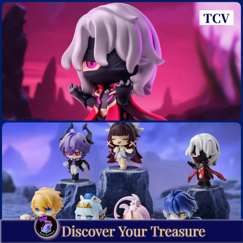 

Tcv Popmart Genshin Impact Gathering Q Series Фигурки Слепая коробка Орнамент Игрушка Тайная коробка Детский подарок Aino Columbina Durin Varka