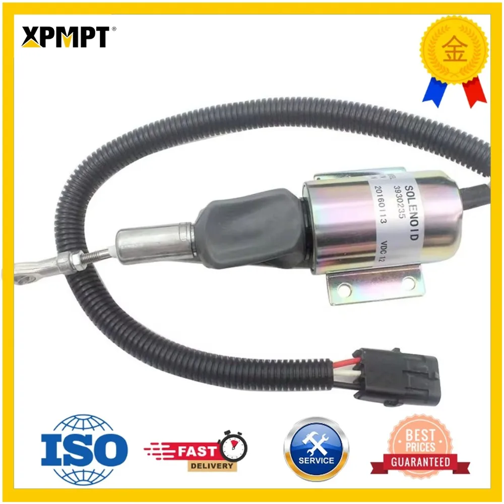 12V Engine 6C 8.3 Stop Solenoid Valve 3930235 Fuel Shutdown Solenoid SA-4348-12 for Excavator